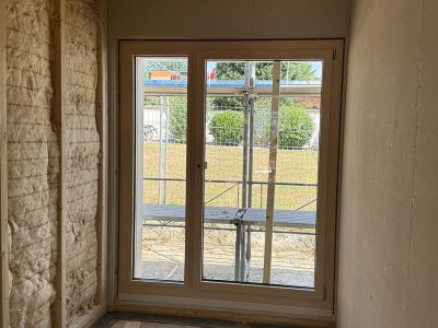 Balkontüre Holz-Aluminium-Fenster im Neubau eines Einfamilienhauses in Arbon